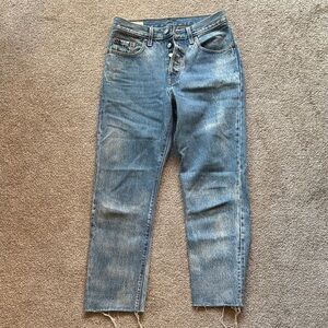 Levi's 501 Faded Blue Denim Jeans